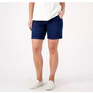 Belle by Kim Gravel Flexibelle 8" Short, Size 14.  Dark Indigo. EUC